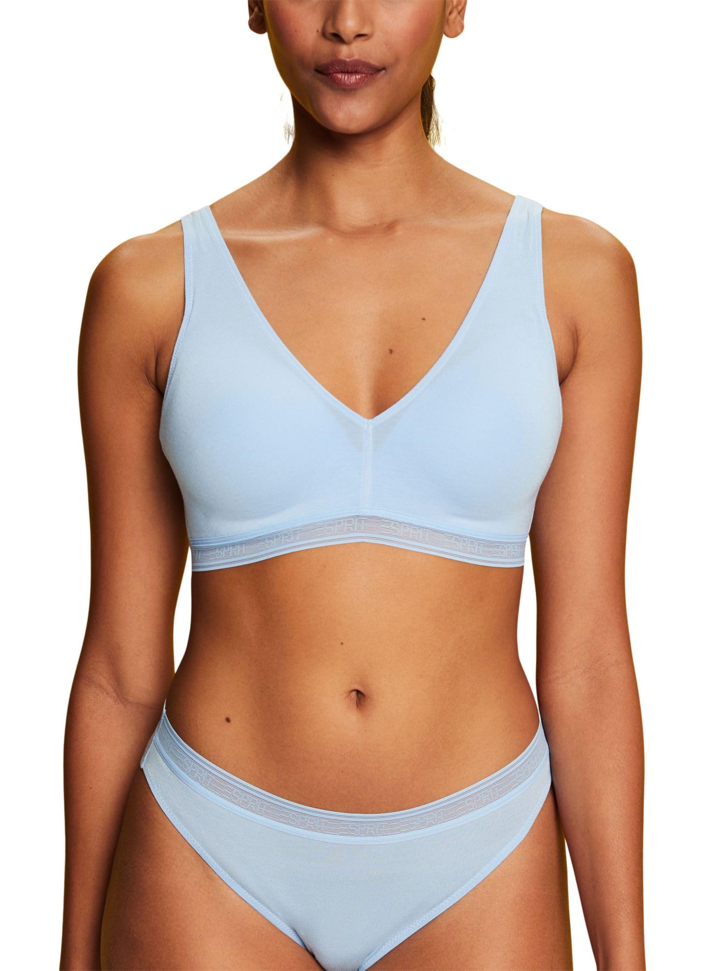 esprit-modal-w-logo-elastic-wireless-damen-gepolsterter-bh-b-gelfreies-soft-pad- image 5