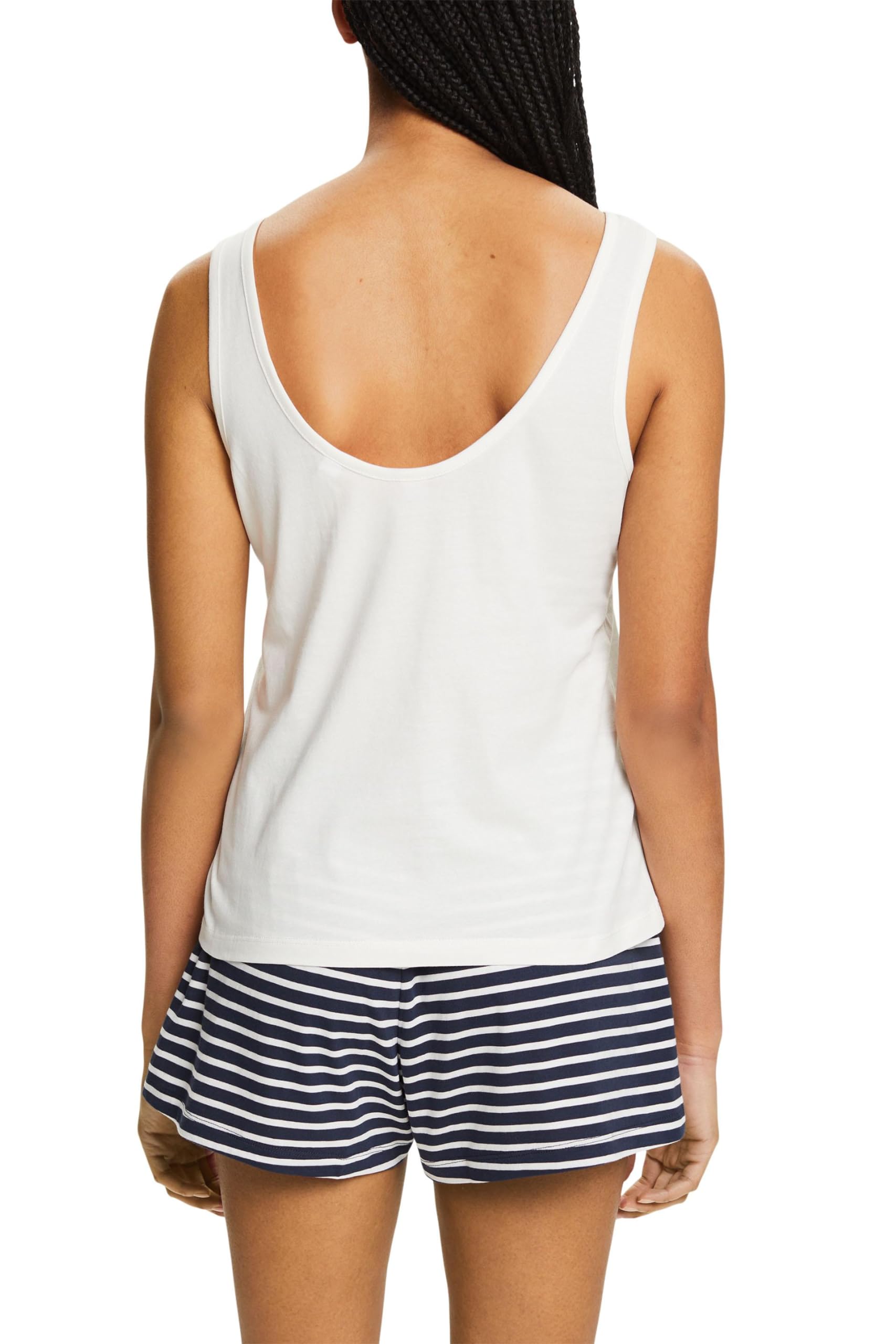 esprit-mia-pyjamaset-top-slg-damen-schlafanzug-set-mit-top-und-shorts image 2