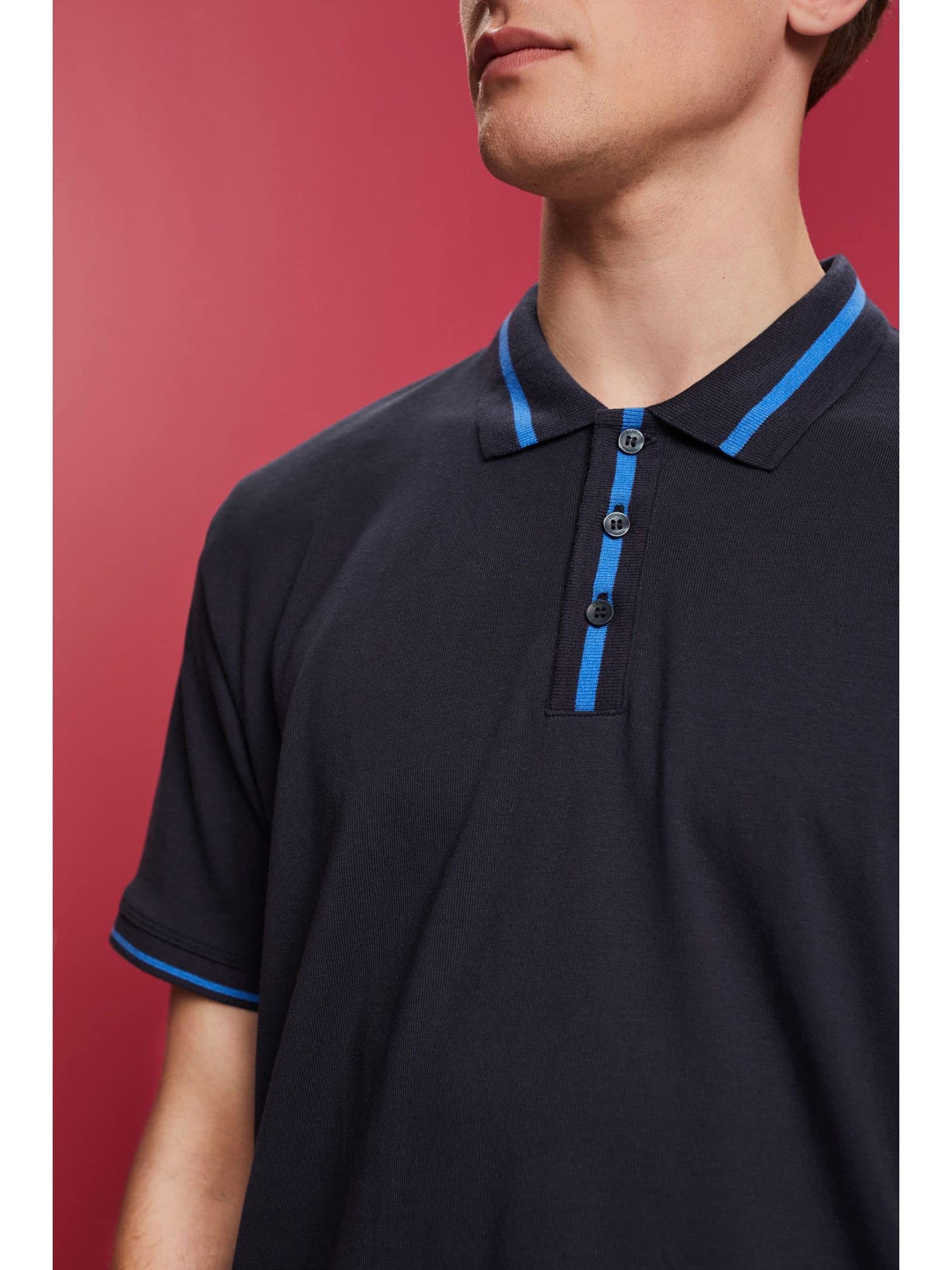 esprit-043ee2k322-herren-polohemd-poloshirt-in-400-navy-gr-e-xs image 4
