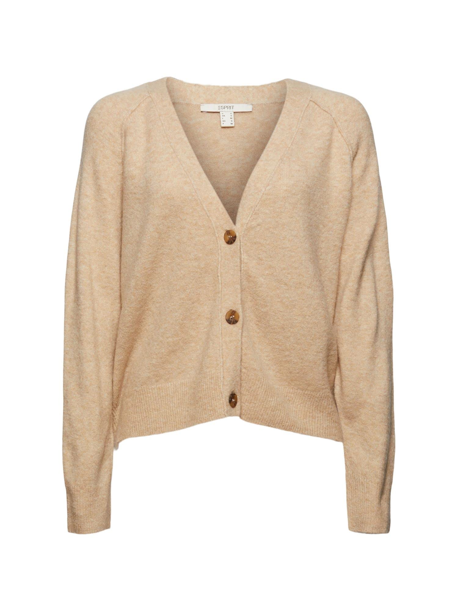 esprit-991ee1i326-damen-strickjacke-farbe-sand-289-sand-5-offener-feinstrick-car image 4