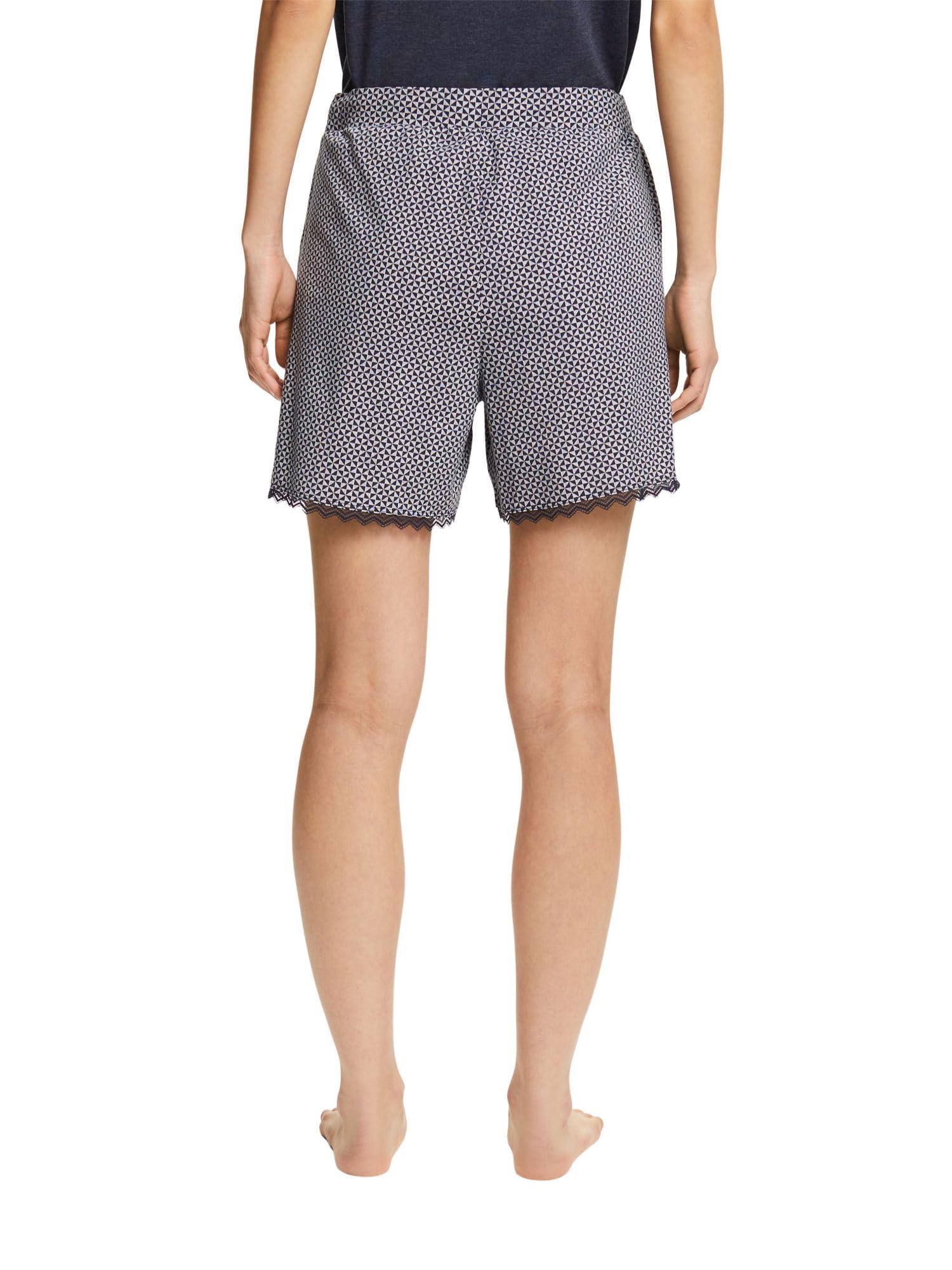 esprit-printed-cotton-lace-damen-pyjama-shorts image 2