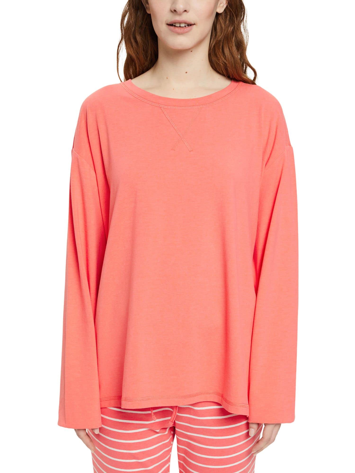 esprit-cosy-melange-sus-damen-longsleeve-pyjamaoberteil-kuscheliges-schlafshirt- image 8