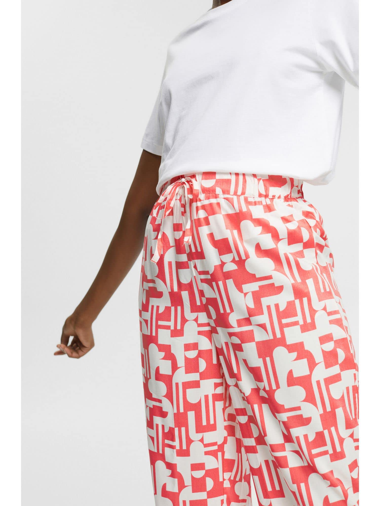 esprit-damen-seasonal-print-7-8-pyjamaunterteil-bedrucktes-viertel-lang-pyjama-h image 4