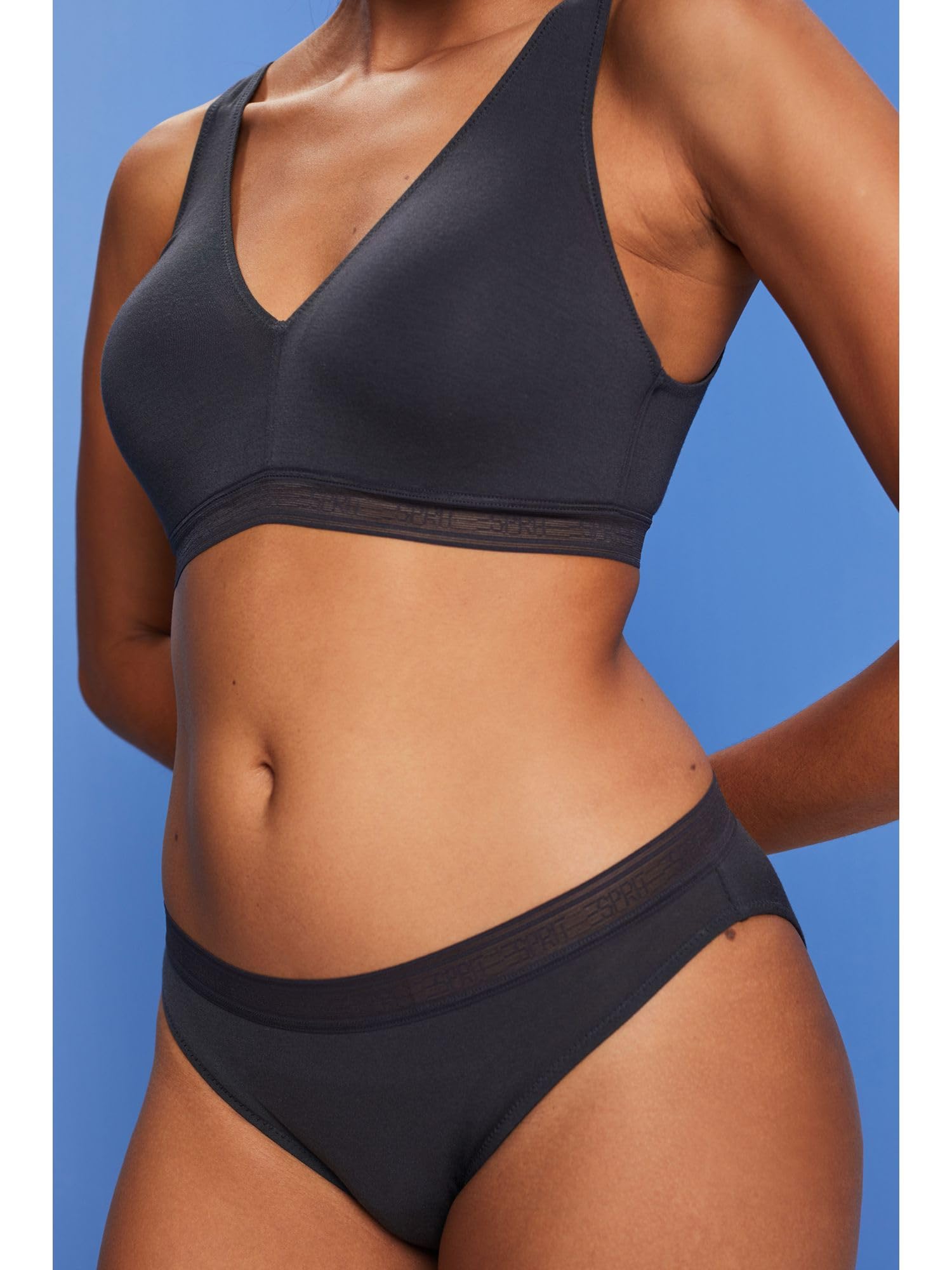 esprit-modal-w-logo-elastic-wireless-damen-gepolsterter-bh-b-gelfreies-soft-pad- image 4