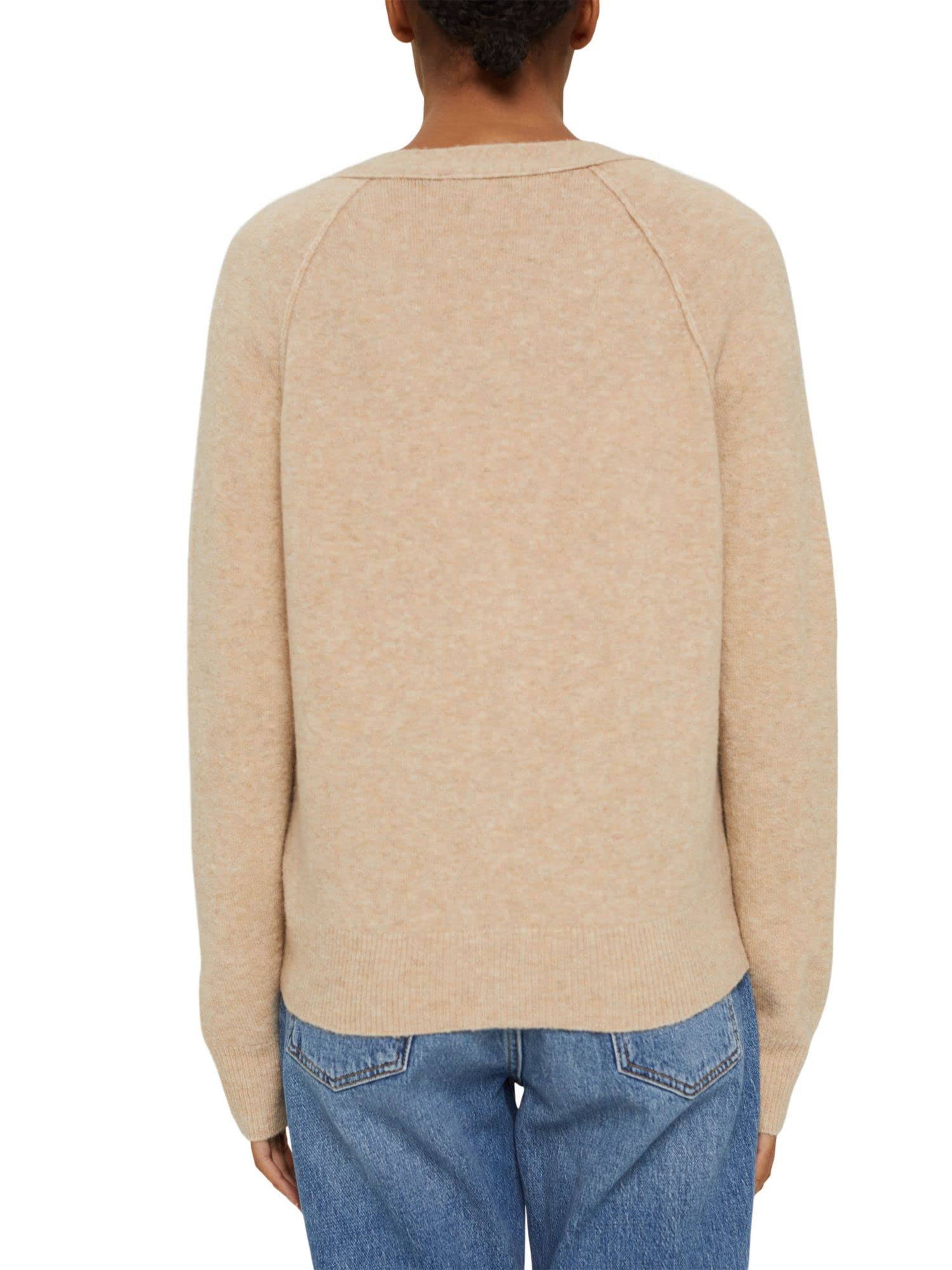 esprit-991ee1i326-damen-strickjacke-farbe-sand-289-sand-5-offener-feinstrick-car image 3