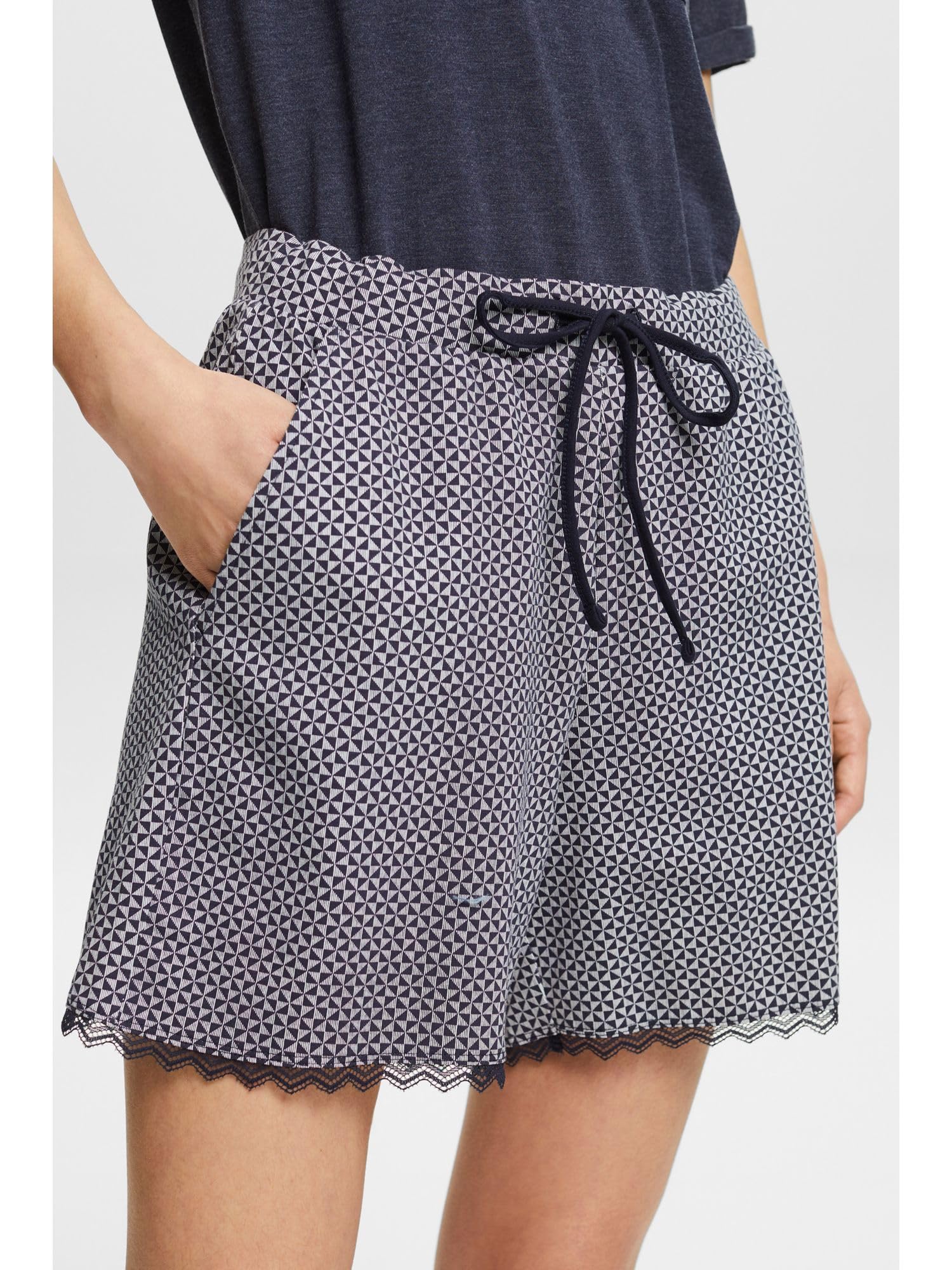 esprit-printed-cotton-lace-damen-pyjama-shorts image 4