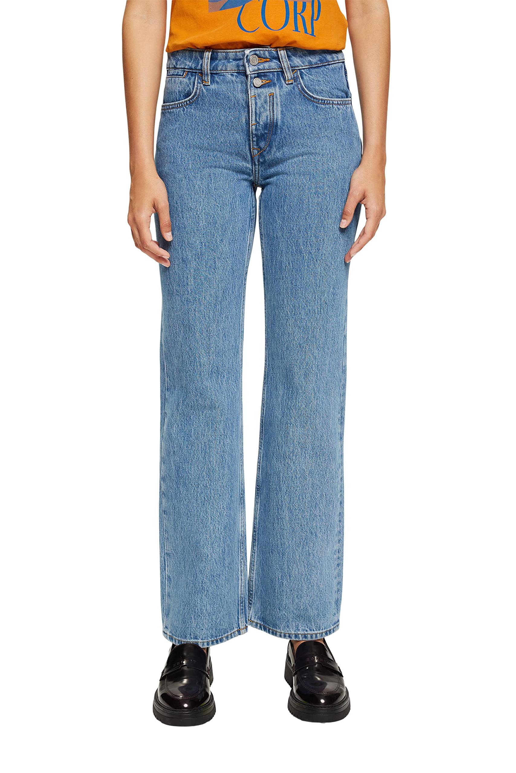esprit-082ee1b315-damen-jeans-klassische-passform-aus-hochwertigem-denim image 1