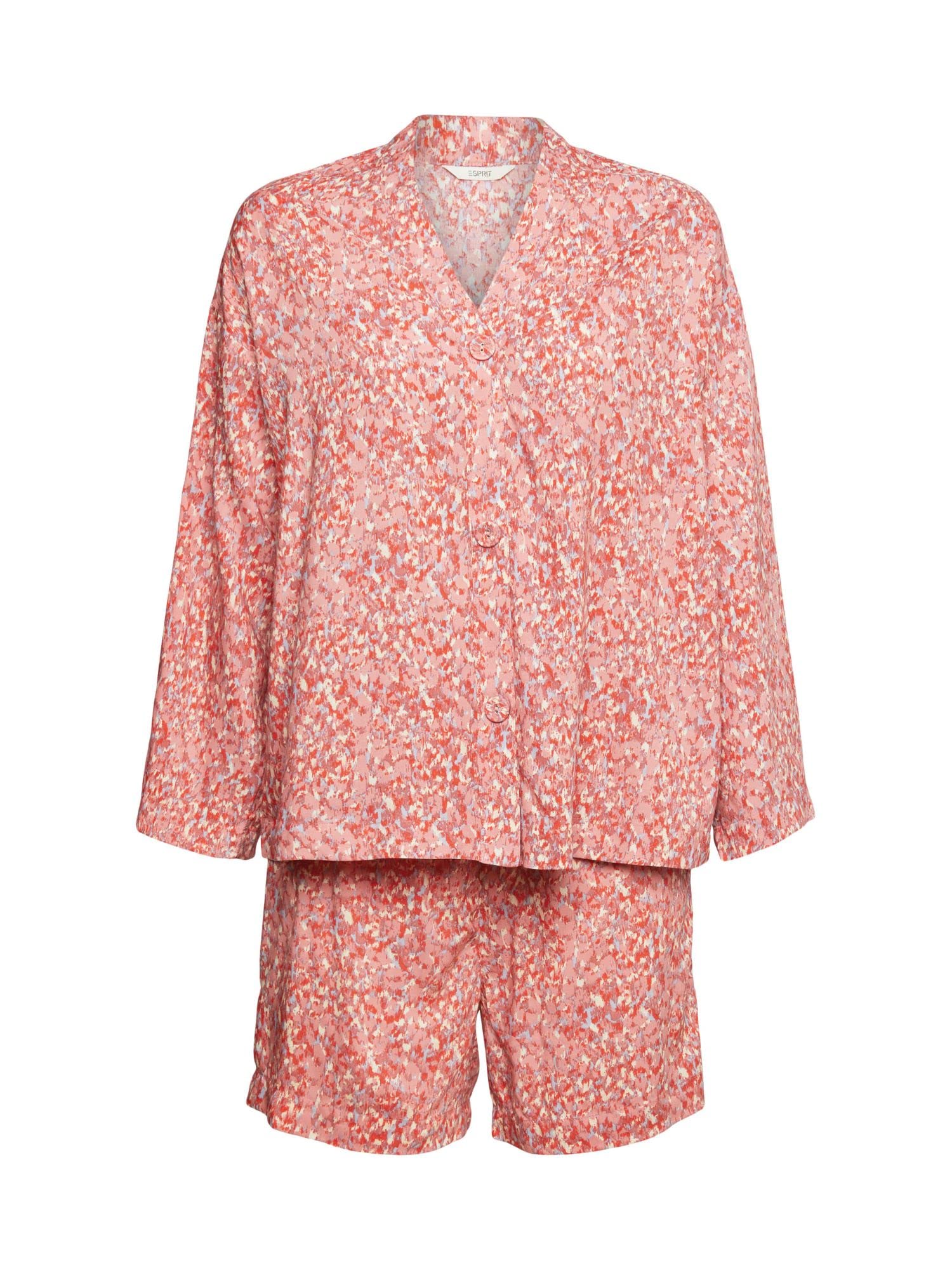 esprit-printed-woven-damen-pyjamaset-zweiteiliger-schlafanzug-mit-print-und-kurz image 1