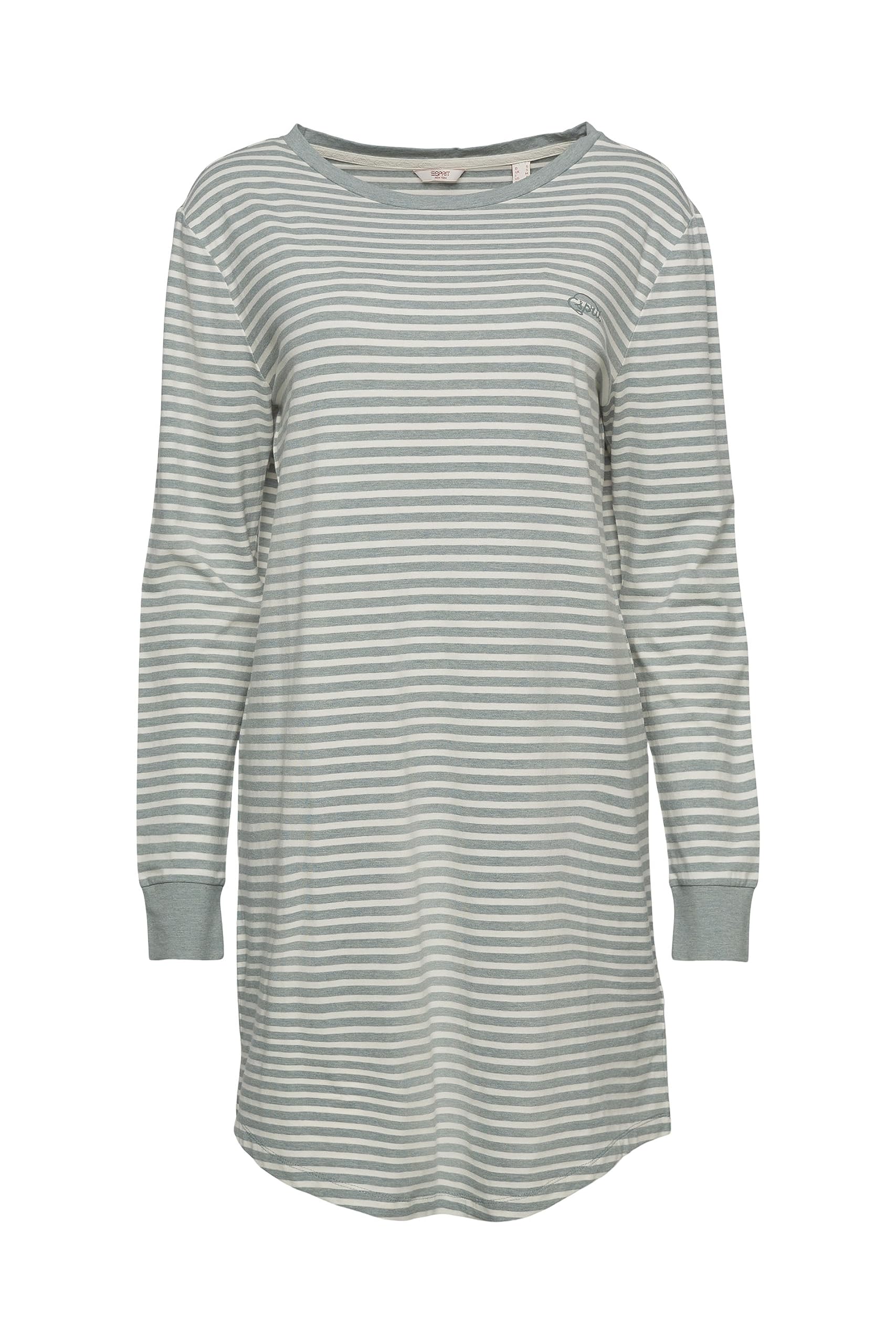 esprit-damen-modern-stripes-nachthemd-bequemes-schlaf-und-nachtkleid-mit-streife image 7