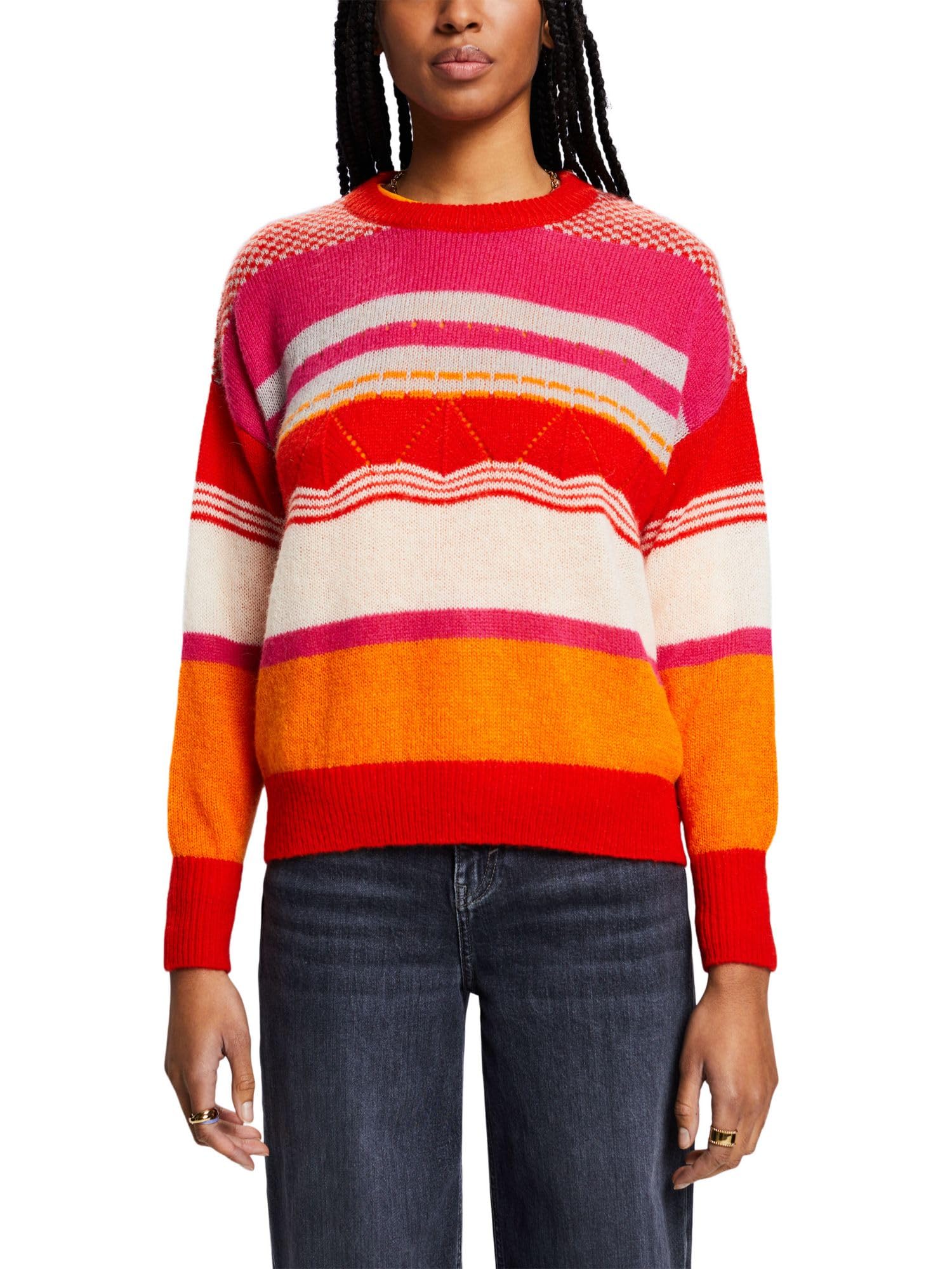 esprit-014ee1i305-damen-pullover-weicher-markenpullover-mit-gr-engetreuer-passfo image 6