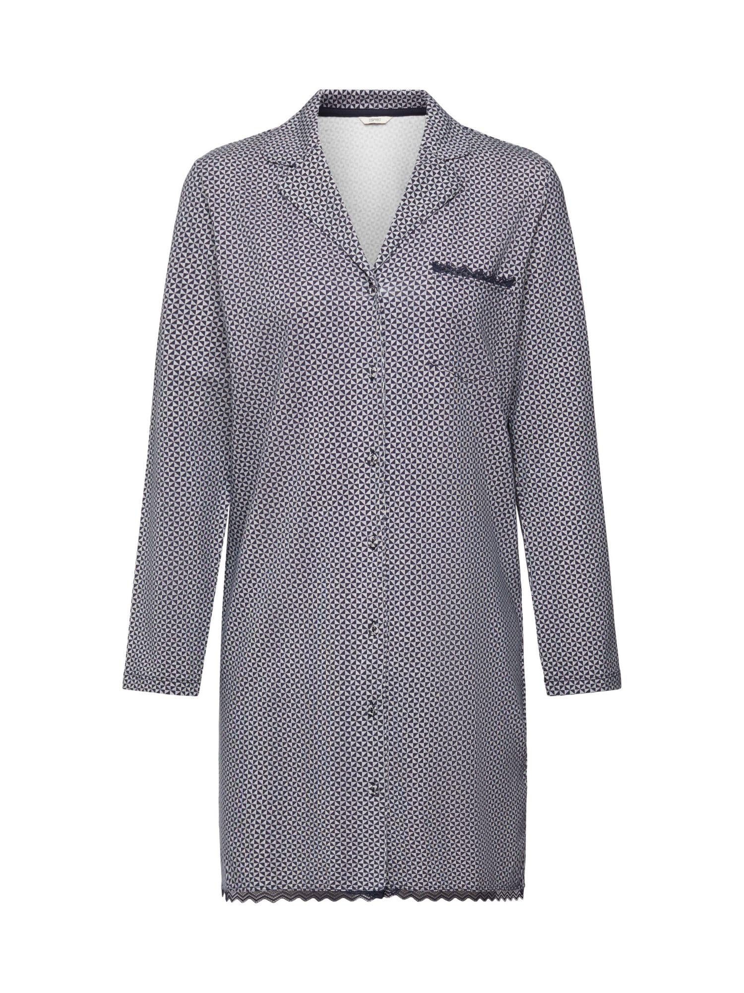 esprit-printed-cotton-lace-damen-nachthemd-leichtes-baumwoll-nachtkleid-mit-spit image 3