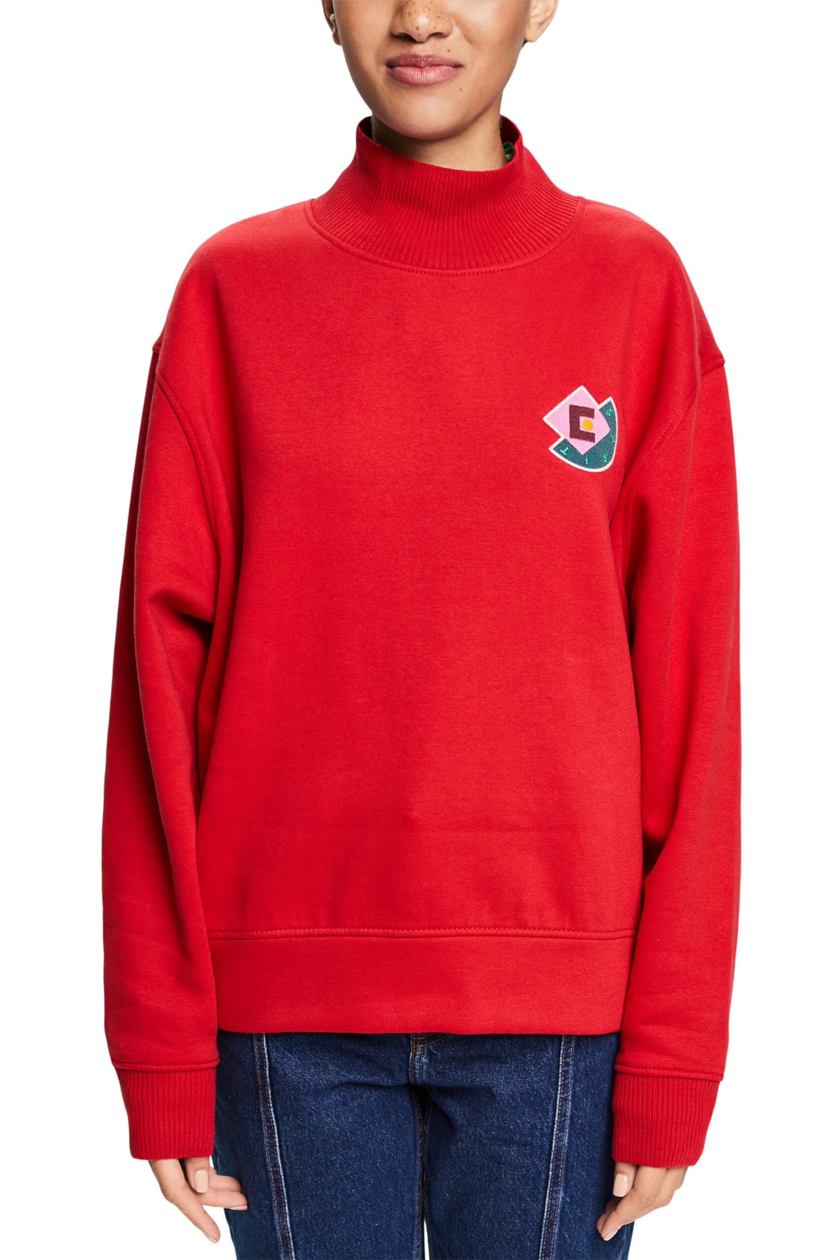 esprit-damen-sweatshirt-103ee1j306-klassisches-damen-sweatshirt-mit-entspannter- image 8
