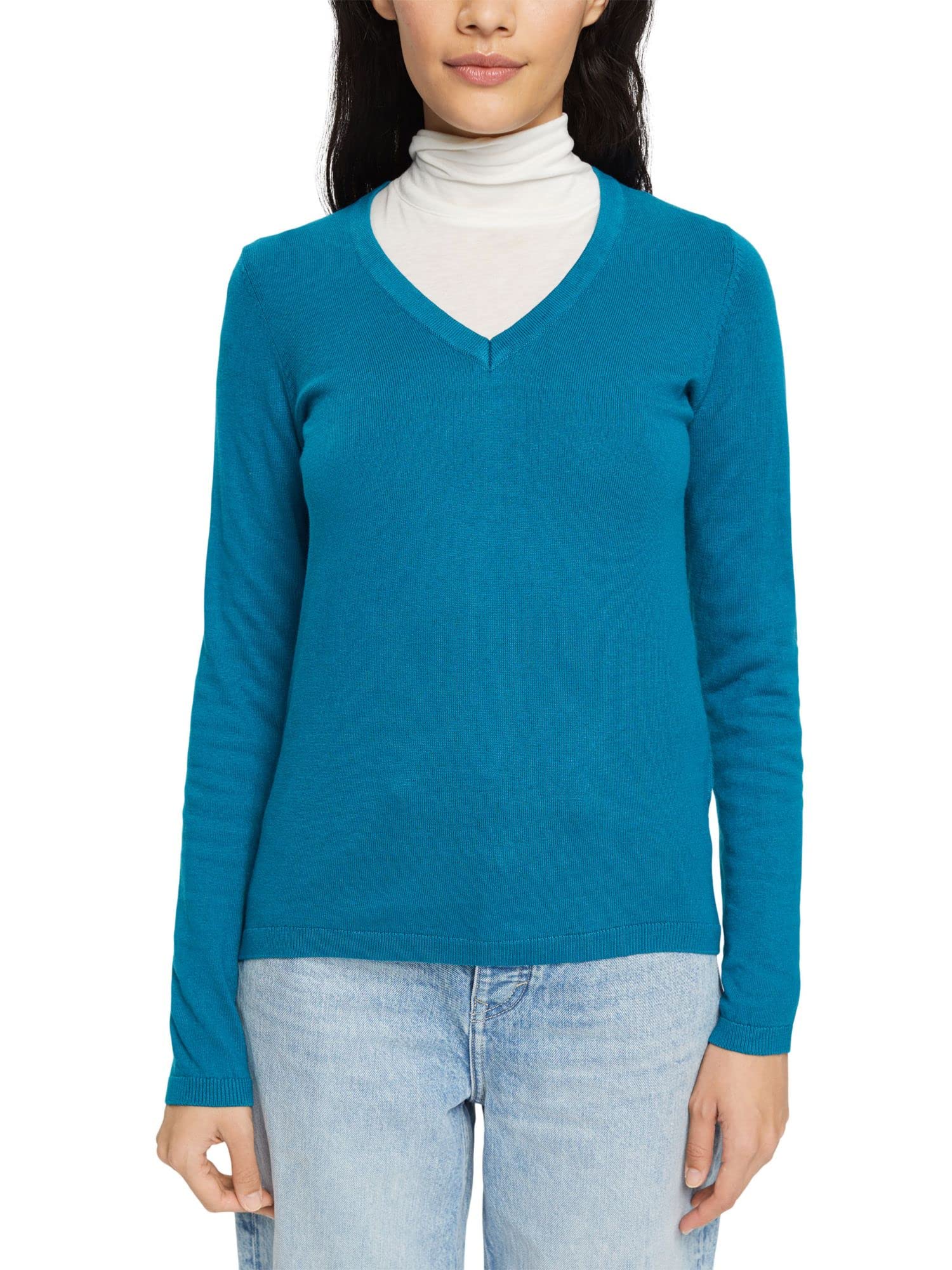 esprit-damen-v-neck-strick-pullover-strickpullover-mit-klassischem-v-ausschnitt image 1