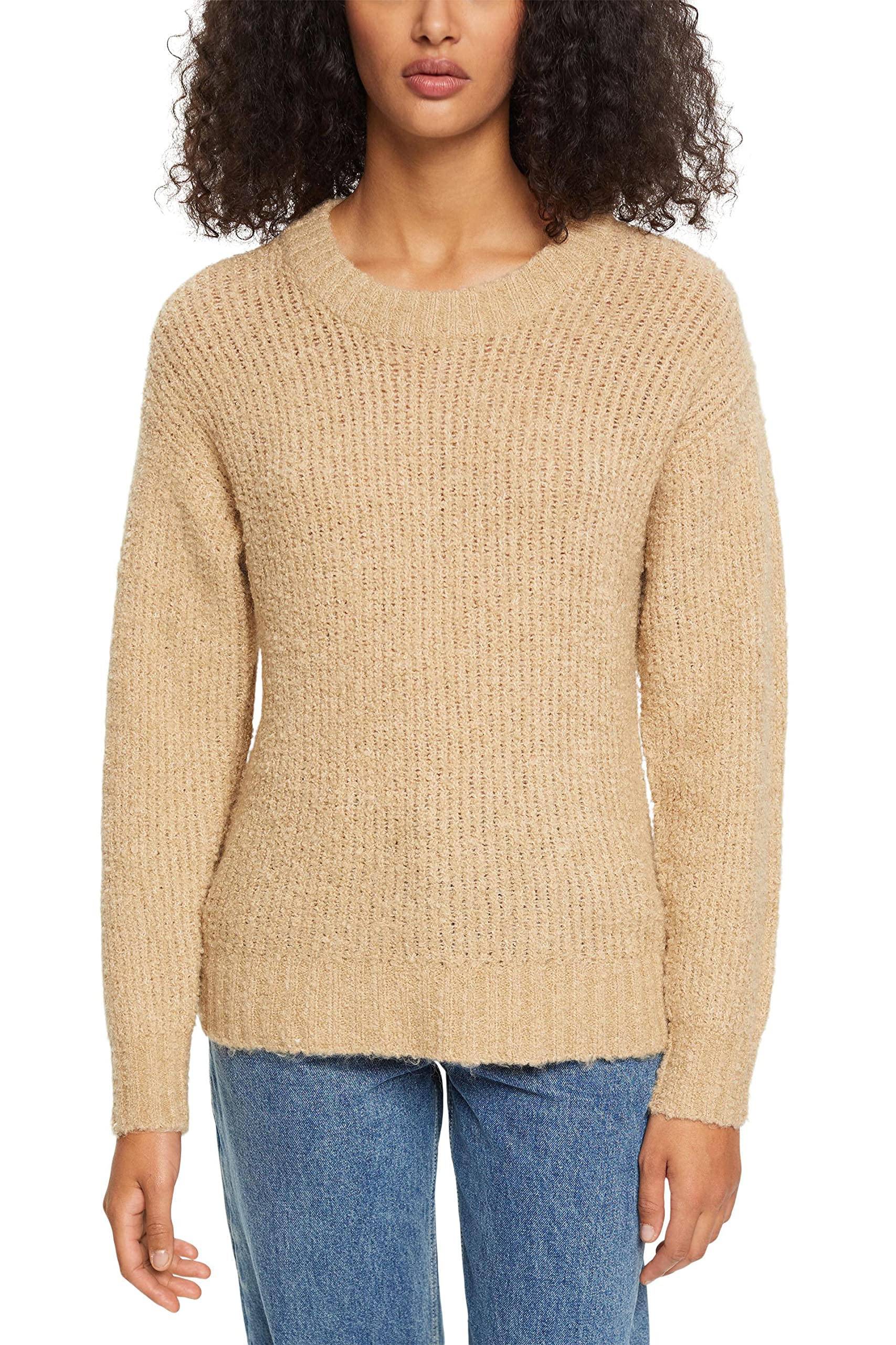 esprit-damen-092ee1i303-pullover-klassischer-damenstrickpullover-mit-bequemer-re image 1